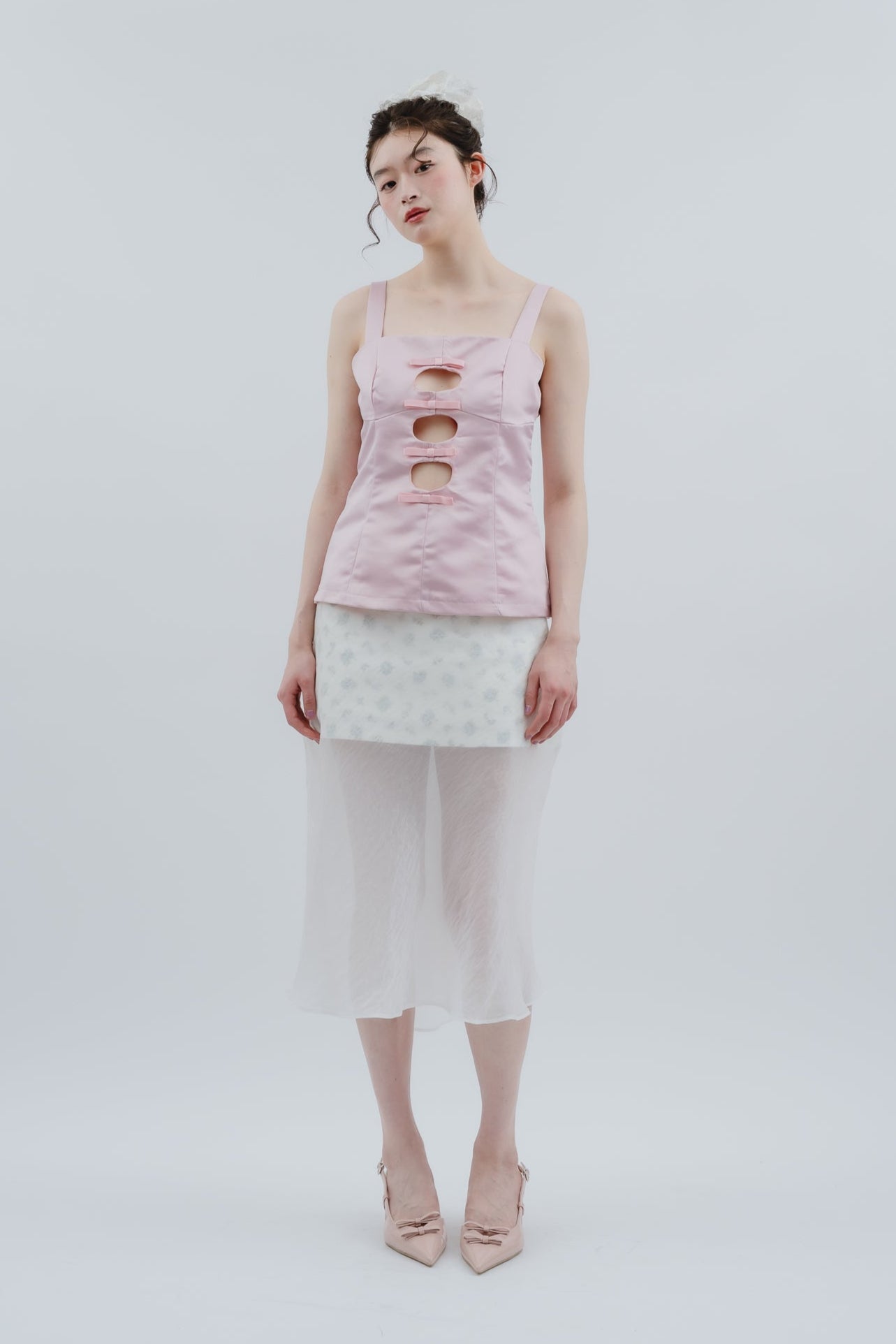 flower mini skirt
